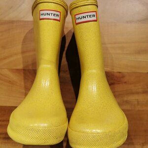 Little Kids Original First Classic Giant Glitter Rain Boots in Yellow - Size 9